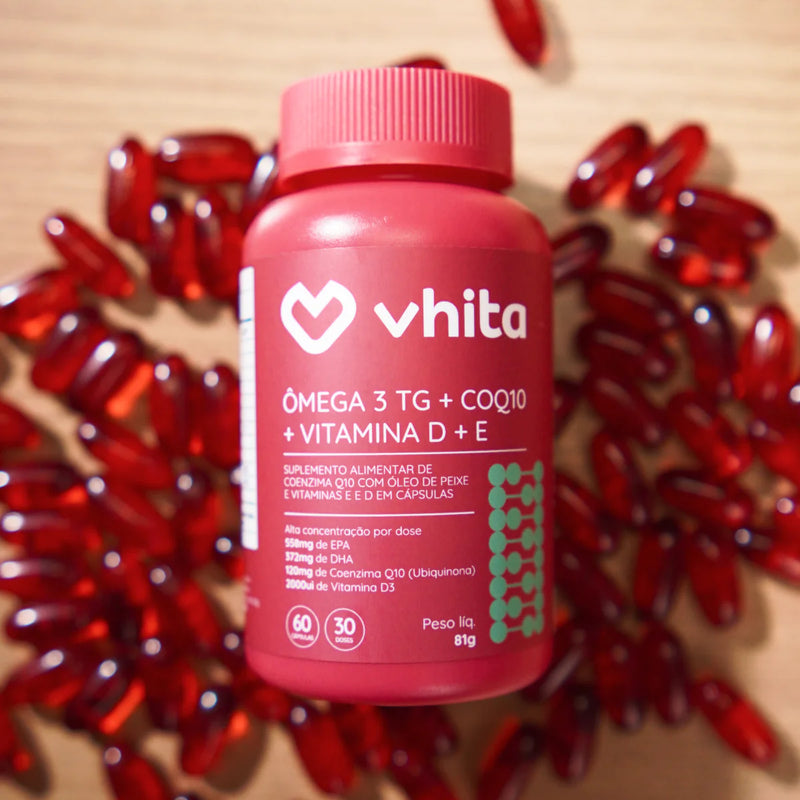 Ômega 3 em 1: Ômega 3 com Coenzima Q10 e Vitaminas D e E